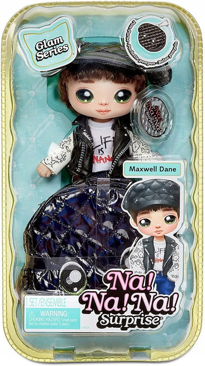 NANANA SURPRISE GLAM SERIES LALKA MAXWEL - widok 2 opakowania szczegoly zabawka kolekcja
