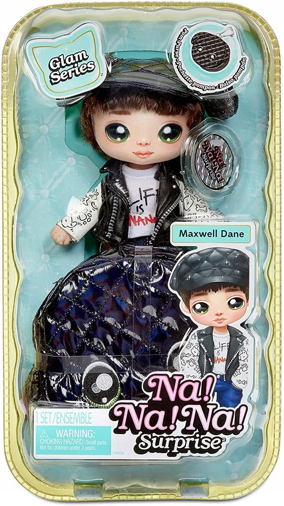 NANANA SURPRISE GLAM SERIES LALKA MAXWEL - widok 2 opakowania szczegoly zabawka kolekcja