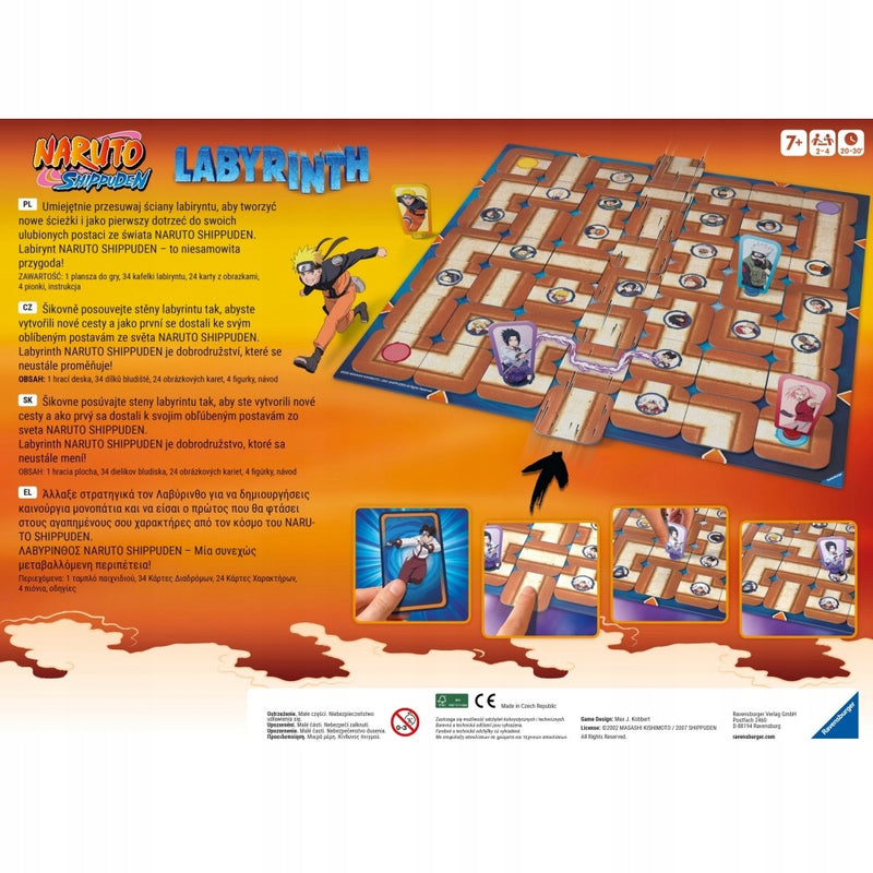 LABYRINTH NARUTO SHIPPUDEN LABIRYNT GRA  - widok 3 opakowania szczegoly zabawka kolekcja