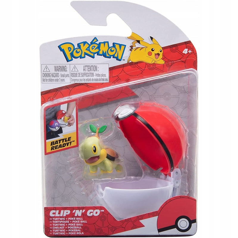 Zabawka POKEMON CLIP 'N' GO  TURTWIG + POKE BALL - kolekcjonerska premium zabawki Aseo dla dzieci