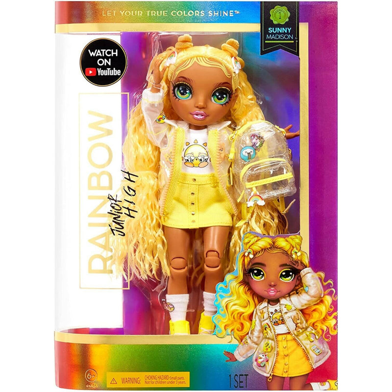 Zabawka RAINBOW HIGH JUNIOR LALKA SUNNY MADISON Z PLECAKIE - kolekcjonerska premium zabawki Aseo dla dzieci