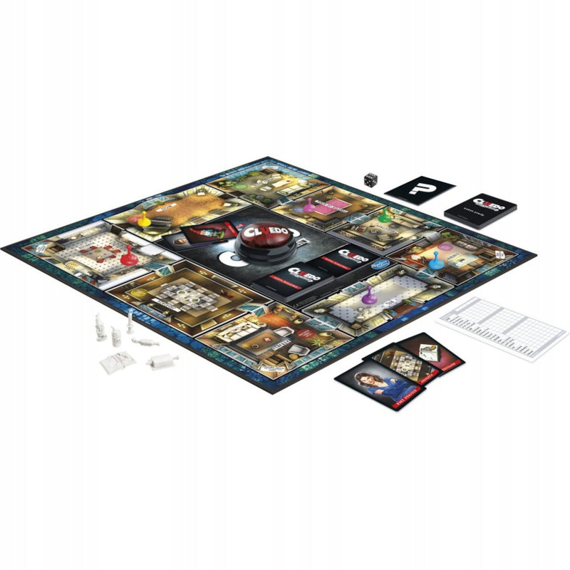 CLUEDO EDYCJA DLA KŁAMCÓW GRA PLANSZOWA  - widok 2 opakowania szczegoly zabawka kolekcja
