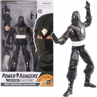 Zabawka POWER RANGERS MIGHTY MORPHIN NINJA CZARNY RANGER - kolekcjonerska premium zabawki Aseo dla dzieci
