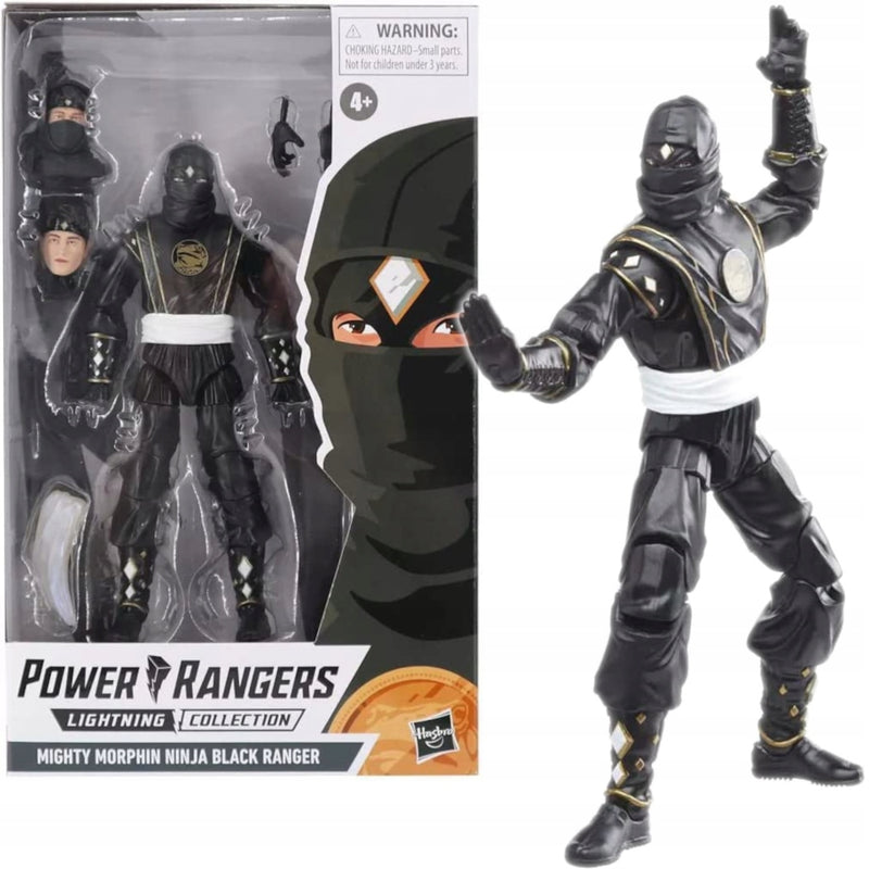 Zabawka POWER RANGERS MIGHTY MORPHIN NINJA CZARNY RANGER - kolekcjonerska premium zabawki Aseo dla dzieci