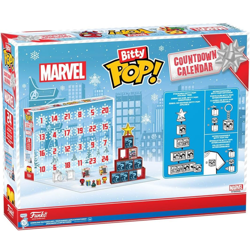 Funko POP FUNKO BITTY POP! MARVEL KALENDARZ ADWENT - widok 4 tyl opakowania box back kolekcjonerska