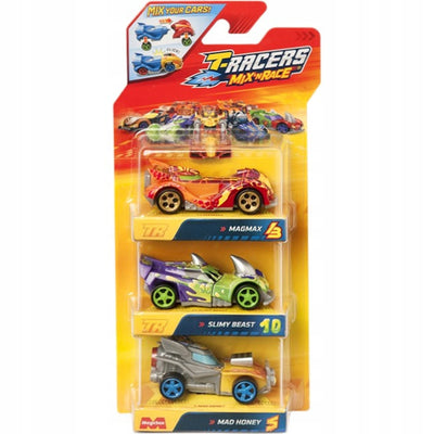 T-RACERS 2.0 MIX 'N RACE 3-PAK MAGMAX 13 - widok 2 opakowania szczegoly zabawka kolekcja