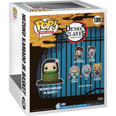 Funko POP Demon Slayer Nezuko Deluxe 1309 - widok z tyłu - Nezuko w koszu specjalna edycja