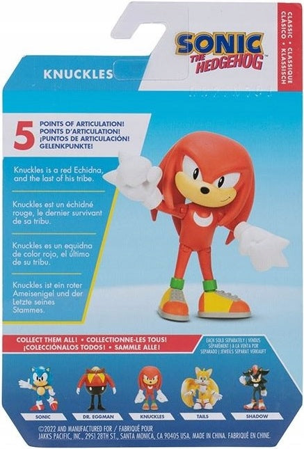 SONIC RUCHOMA  KNUCKLES JAKKS PACIFIC 7c - widok 6 opakowania szczegoly zabawka kolekcja