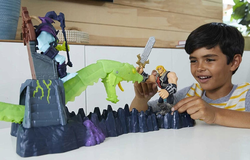 HE-MAN ZESTAW ATAKUJĄCY WĄŻ CHAOS SNAKE  - widok 7 opakowania szczegoly zabawka kolekcja
