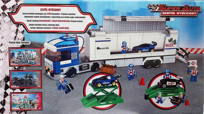 ELEFUN SUPER AUTA ZESPÓŁ WYŚCIGOWY TIR J - widok 2 opakowania szczegoly zabawka kolekcja
