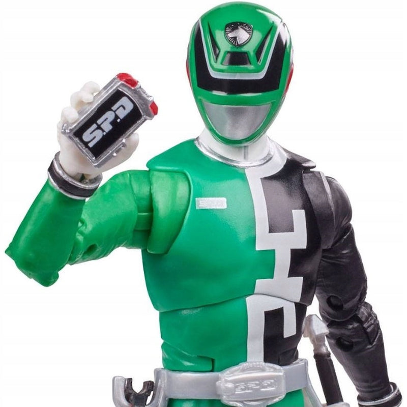 POWER RANGERS S.P.D. GREEN ZIELONY RANGE - widok 7 opakowania szczegoly zabawka kolekcja