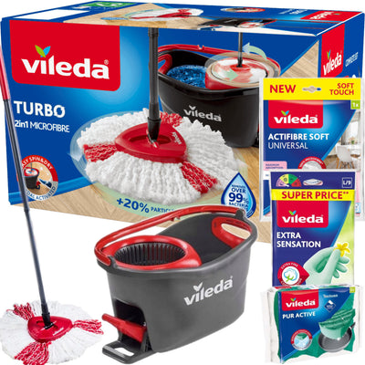 Zabawka VILEDA TURBO MOP OBROTOWY 2w1 MICROFIBRE + ZESTAW  - kolekcjonerska Vileda premium dla dzieci