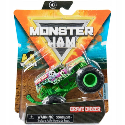 Zabawka MONSTER JAM TRUCK AUTO TERENOWE GRAVE DIGGER 1:64 - kolekcjonerska premium zabawki Aseo dla dzieci