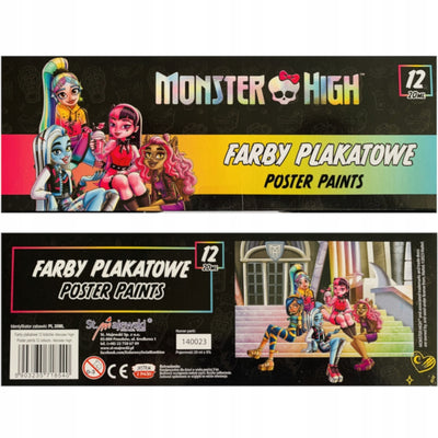 Zabawka FARBY PLAKATOWE SZKOLNE KOLOROWE MONSTER HIGH - kolekcjonerska premium zabawki Aseo dla dzieci