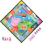MONOPOLY JUNIOR ŚWINKA PEPPA GRA HASBRO  - widok 3 opakowania szczegoly zabawka kolekcja