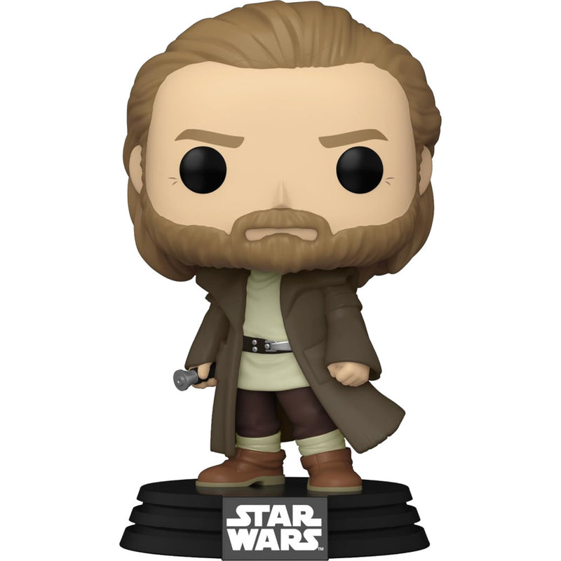 Funko POP Star Wars Obi-Wan 637 - opakowanie z tylu - bearded Jedi High Ground Clone Wars