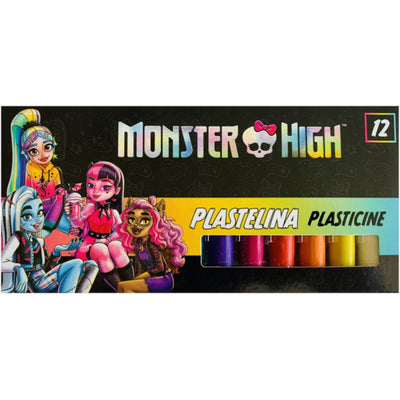 Zabawka PLASTELINA OKRĄGŁA ZESTAW 12 SZTUK MONSTER HIGH - kolekcjonerska premium zabawki Aseo dla dzieci