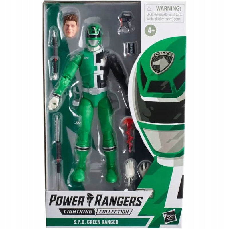 POWER RANGERS S.P.D. GREEN ZIELONY RANGE - widok 2 opakowania szczegoly zabawka kolekcja