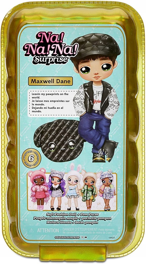 NANANA SURPRISE GLAM SERIES LALKA MAXWEL - widok 3 opakowania szczegoly zabawka kolekcja
