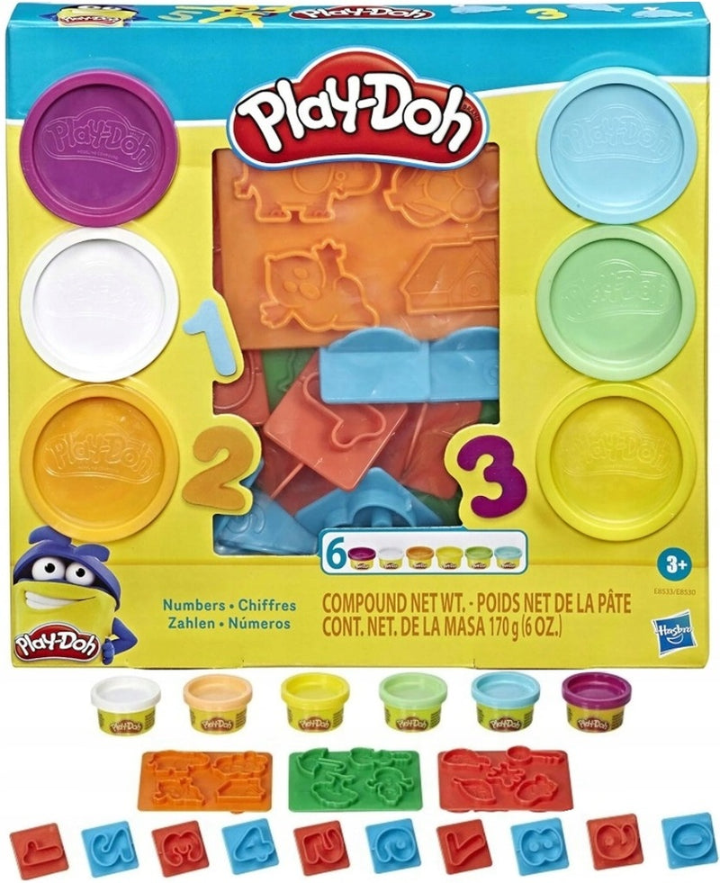Zabawka PLAY-DOH CIASTOLINA ZESTAW LICZBY LICZENIE + 6 TUB - kolekcjonerska premium zabawki Aseo dla dzieci