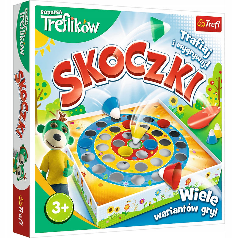 Zabawka SKOCZKI RODZINA TREFLIKÓW GRA PLANSZOWA RODZINNA - kolekcjonerska premium zabawki Aseo dla dzieci