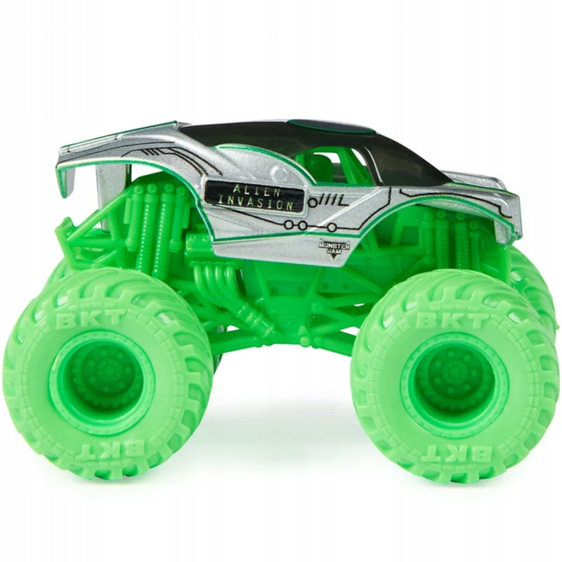 MONSTER JAM TRUCK AUTO TERENOWE ALIEN IN - widok 3 opakowania szczegoly zabawka kolekcja