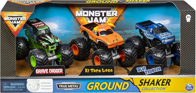 Zabawka MONSTER JAM EL TORO LOCO GRAVE DIGGER BLUE THUNDER - kolekcjonerska premium zabawki Aseo dla dzieci