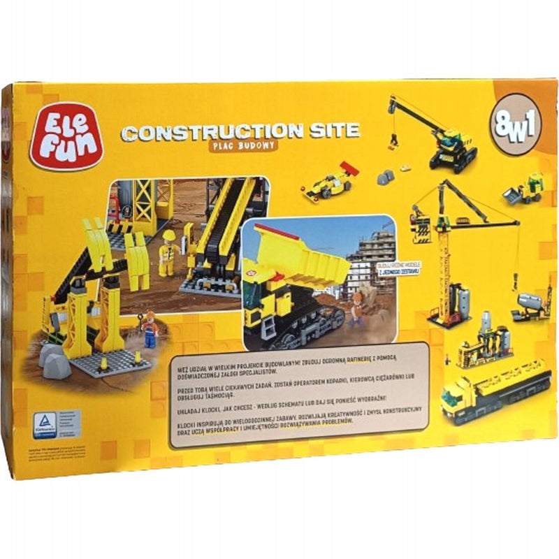 KLOCKI ELEFUN CONSTRUCTION SITE PLAC BUD - widok 2 opakowania szczegoly zabawka kolekcja