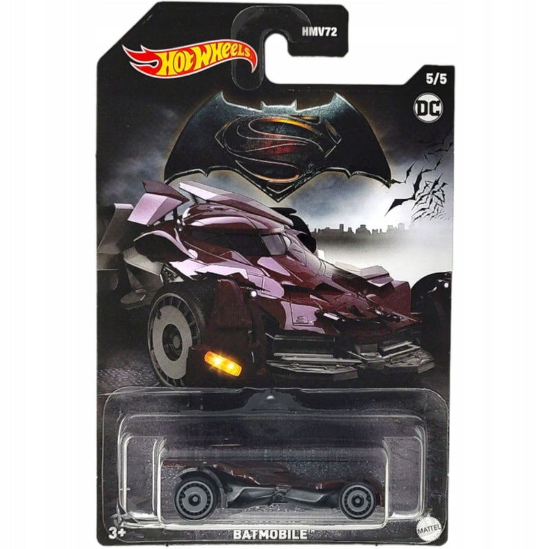 Zabawka HOT WHEELS DC BATMAN VS SUPERMAN MOVIE BATMOBILE H - kolekcjonerska premium zabawki Aseo dla dzieci