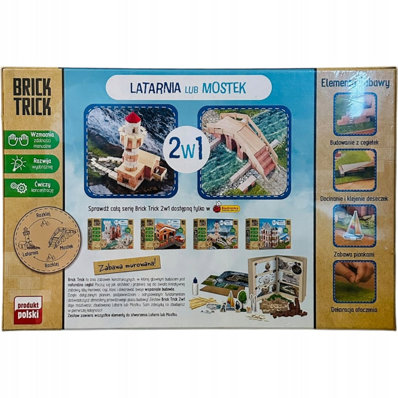BRICK TRICK 2W1 LATARNIA LUB MOSTEK BUDU - widok 4 opakowania szczegoly zabawka kolekcja