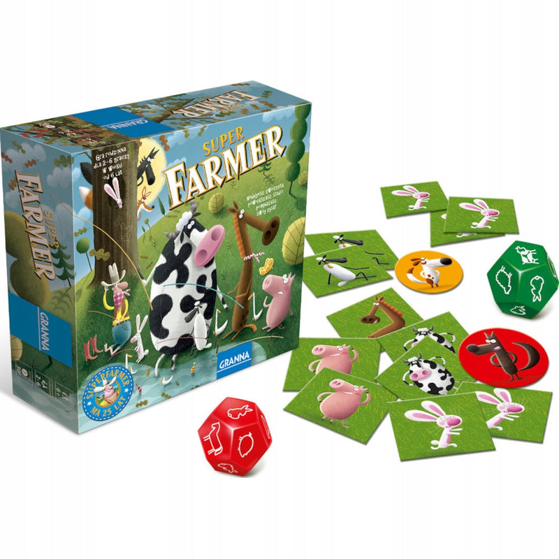 SUPER FARMER GRA RODZINNA GRANNA - widok 2 opakowania szczegoly zabawka kolekcja collectible