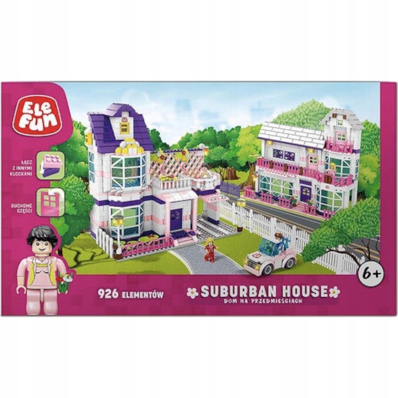 KLOCKI ELEFUN SUBURBAN HOUSE DOM NA PRZE - widok 2 opakowania szczegoly zabawka kolekcja