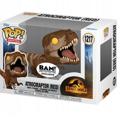 Figurka Funko POP Atrociraptor Red - Jurassic World Dominion - kolekcjonerski czerwony dinozaur film 2022