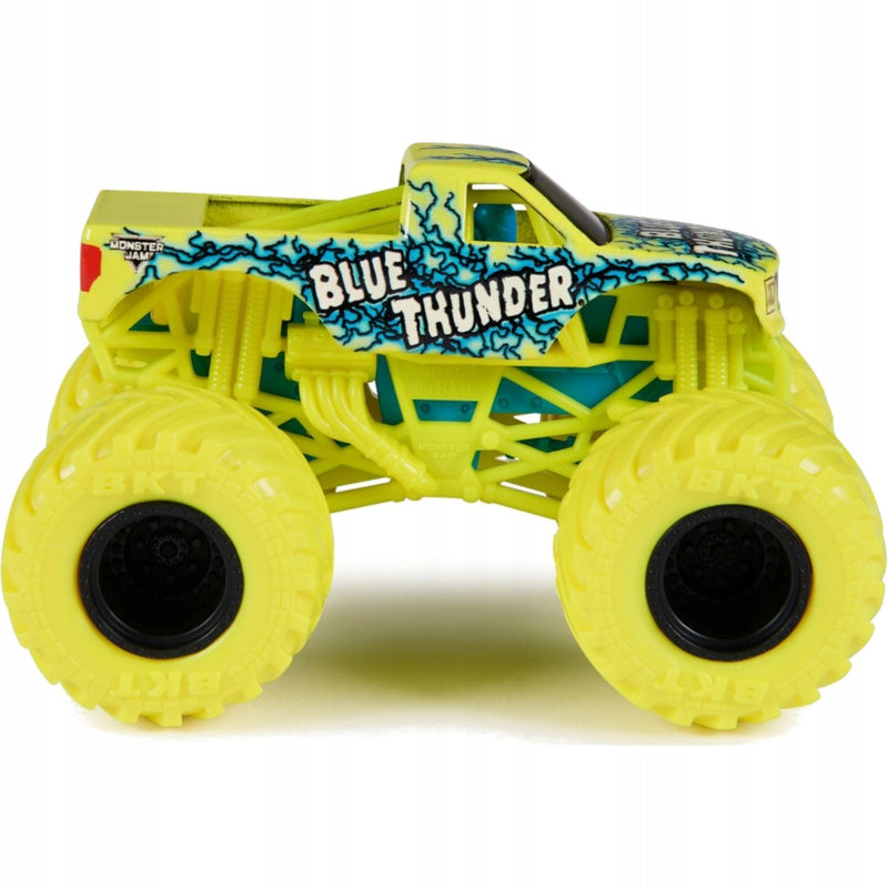 MONSTER JAM TRUCK AUTO TERENOWE SPIN MAS - widok 3 opakowania szczegoly zabawka kolekcja