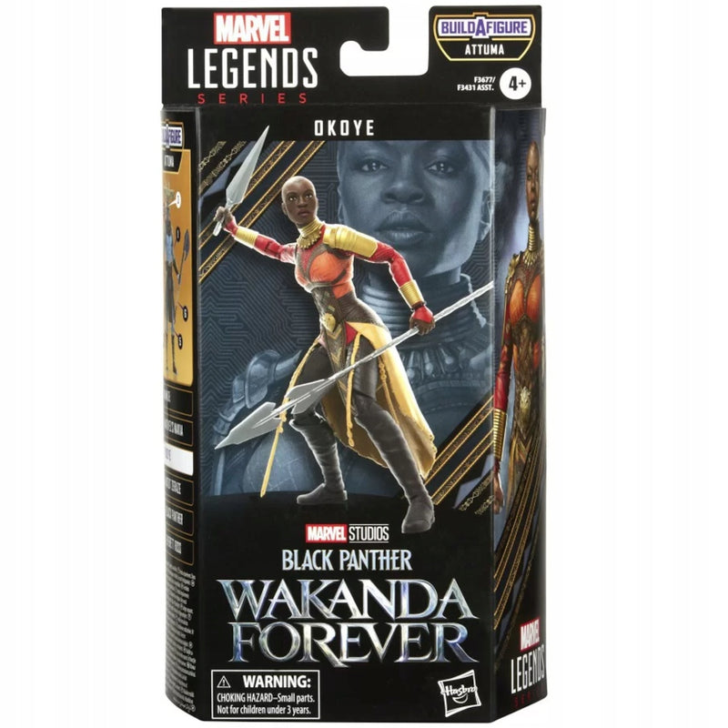 Zabawka MARVEL LEGENDS BLACK PANTHER RUCHOMA  OKOYE - kolekcjonerska premium zabawki Aseo dla dzieci