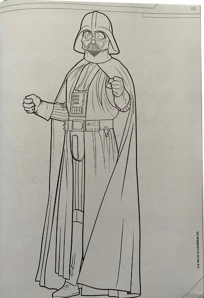 KOLOROWANKA DLA DZIECI STAR WARS 128 + N - widok 3 opakowania szczegoly zabawka kolekcja