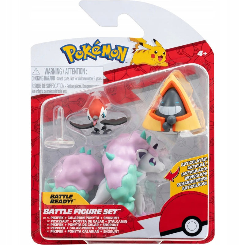Zabawka POKEMON ORYGINALNE FIGURKI ZESTAW 3-PAK GALARIAN P - kolekcjonerska premium zabawki Aseo dla dzieci