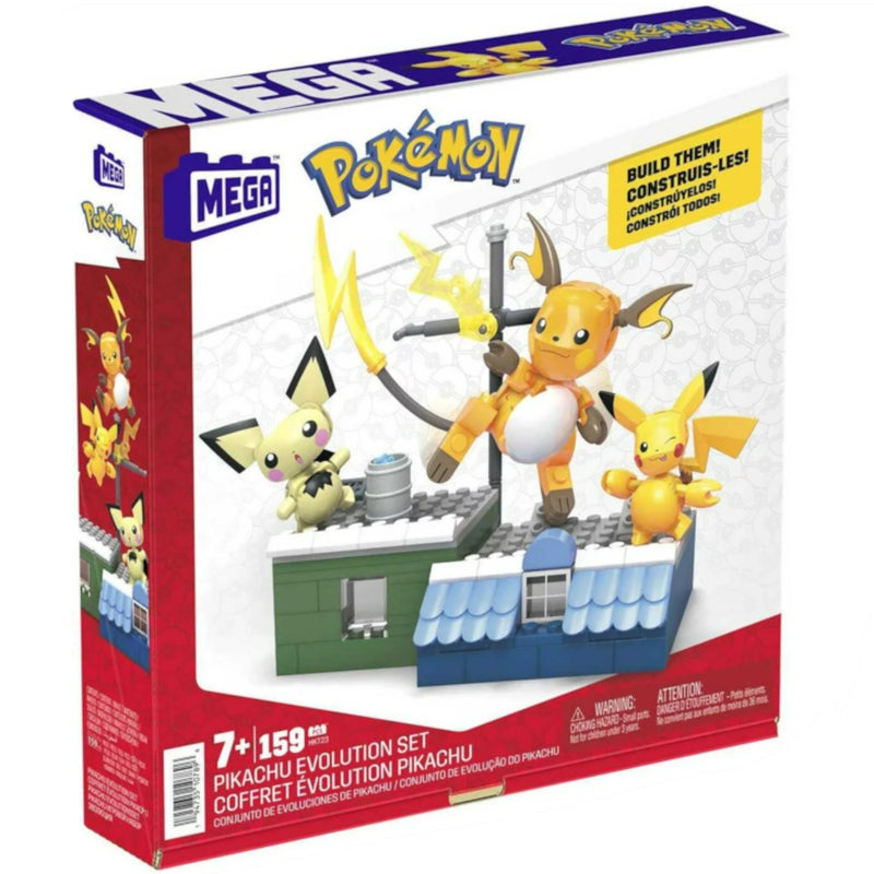 MEGA POKEMON CONSTRUX ZESTAW PICHU PIKAC - widok 2 opakowania szczegoly zabawka kolekcja