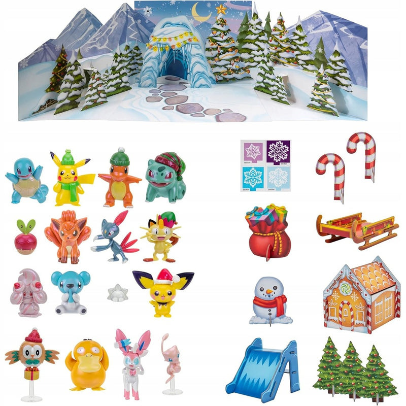 POKEMON KALENDARZ ADWENTOWY DELUXE ORYGI - widok 3 opakowania szczegoly zabawka kolekcja