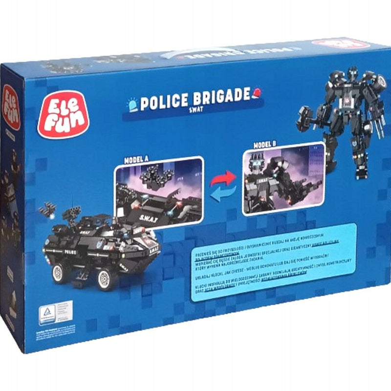 KLOCKI ELEFUN POLICE BRIGADE SWAT C0551A - widok 2 opakowania szczegoly zabawka kolekcja
