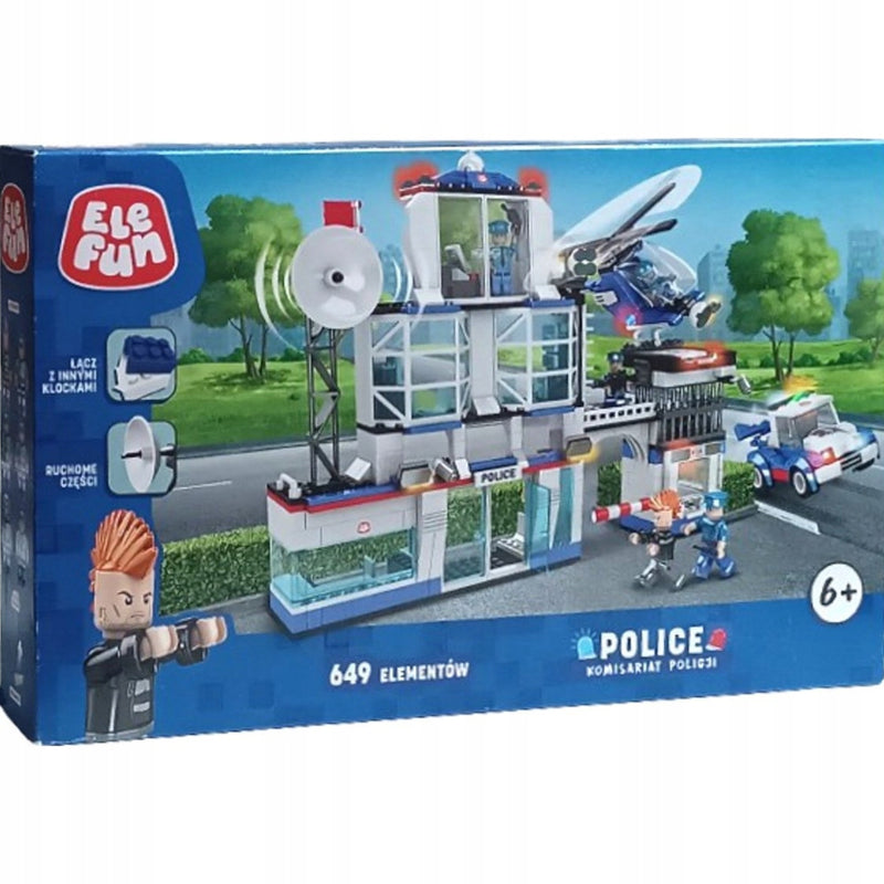 Zabawka KLOCKI ELEFUN POLICE KOMISARIAT POLICJI C0603A - kolekcjonerska premium zabawki Aseo dla dzieci