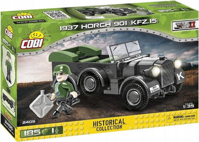 Zabawka COBI WWII HISTORICAL COLLECTION 1937 HORCH 901 - kolekcjonerska premium zabawki Aseo dla dzieci