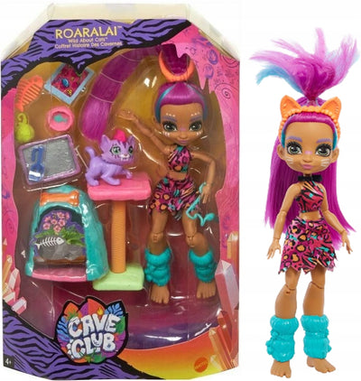 Zabawka LALKA CAVE CLUB ROARALAI ZESTAW KOCIA MAMA MATTEL - kolekcjonerska premium zabawki Aseo dla dzieci