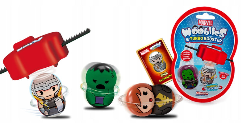MARVEL AVENGERS WOOBLIES TURBO BOOSTER S - widok 2 opakowania szczegoly zabawka kolekcja