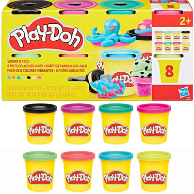 Play-Doh Ciastolina Kolorowa Zestaw Tub 8-Pak Vibrant Pack 680g