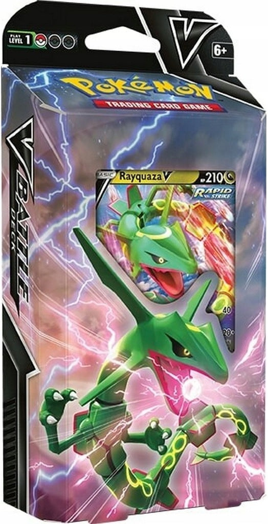 Zabawka POKEMON TCG KARTY ZESTAW BATTLE V DECK RAYQUAZA - kolekcjonerska premium zabawki Aseo dla dzieci