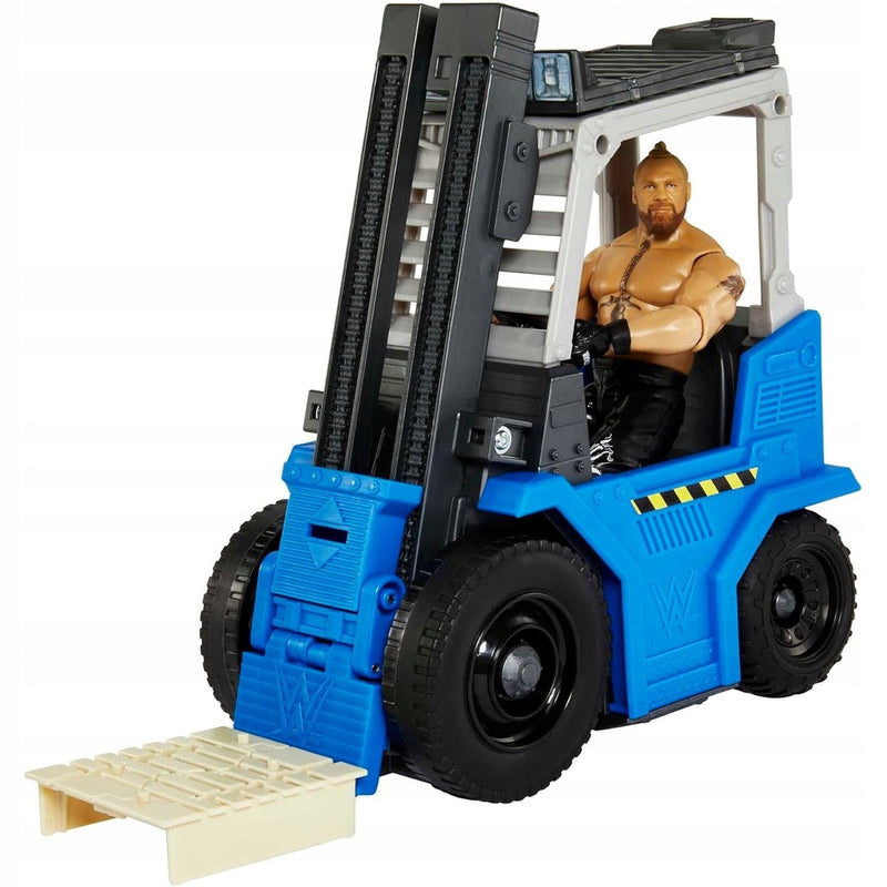 WWE WREKKIN' SLAM 'N STACK FORKLIFT WÓZE - widok 4 opakowania szczegoly zabawka kolekcja