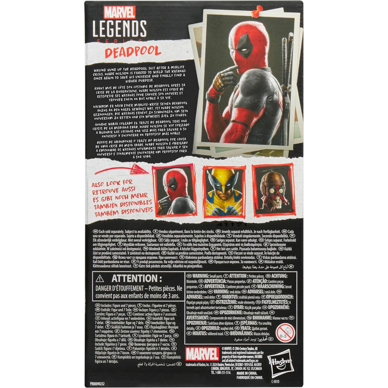 MARVEL LEGENDS SERIES DEADPOOL AND WOLVE - widok 2 opakowania Hasbro szczegoly kolekcja