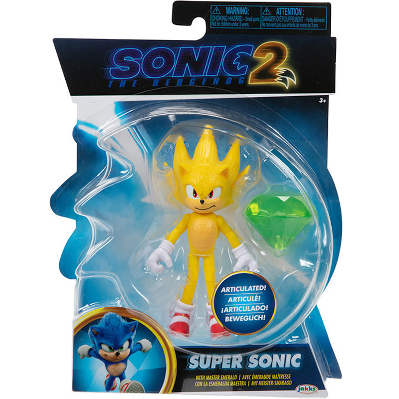 Zabawka SONIC THE HEDGEHOG 2 MOVIE  SUPER SONIC + SZMARAGD - kolekcjonerska premium zabawki Aseo dla dzieci