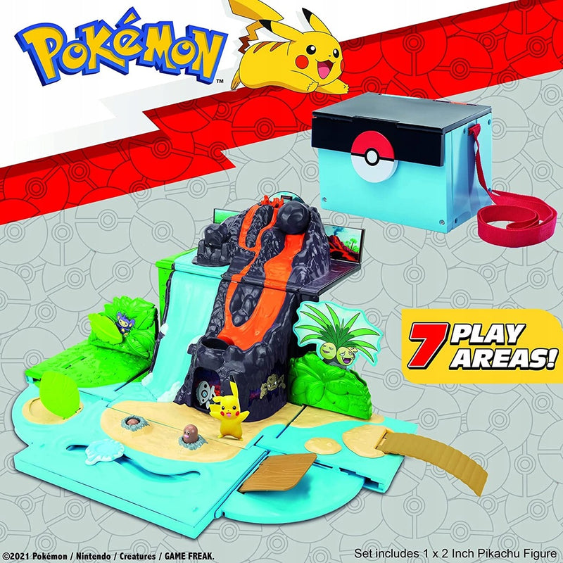 POKEMON WALIZKA WULKAN PLANSZA DO ZABAWY - widok 6 opakowania szczegoly zabawka kolekcja